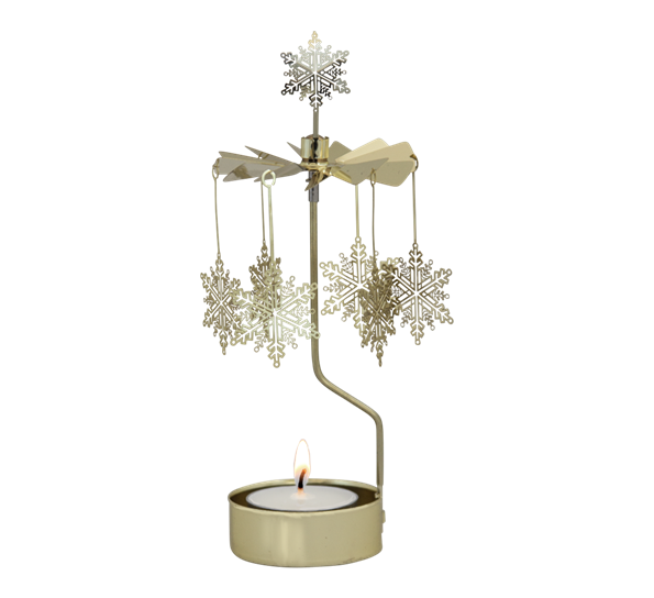 Englespill snøkrystaller gull fra Pluto Design