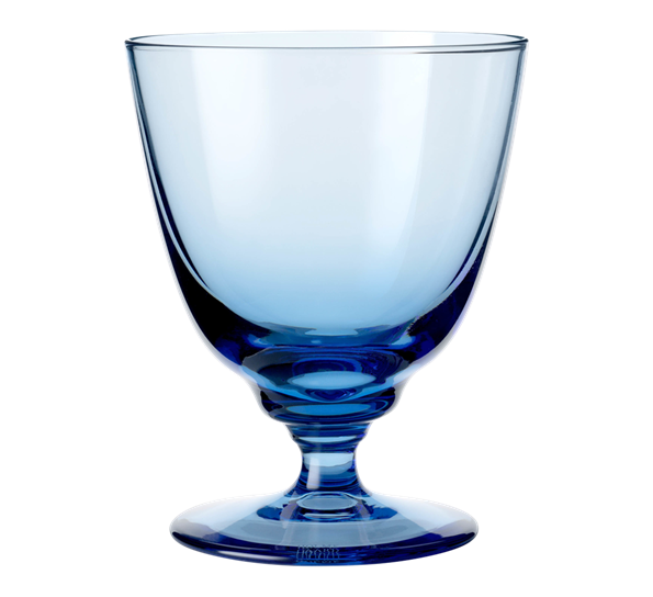 Flow vannglass med stett blå 35 cl fra Holmegaard