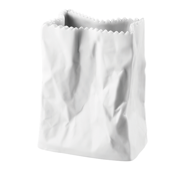 Do Not Litter posevase matt hvit 10 cm fra Rosenthal