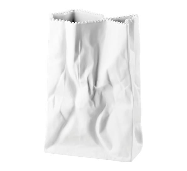 Do Not Litter posevase matt hvit 18 cm fra Rosenthal