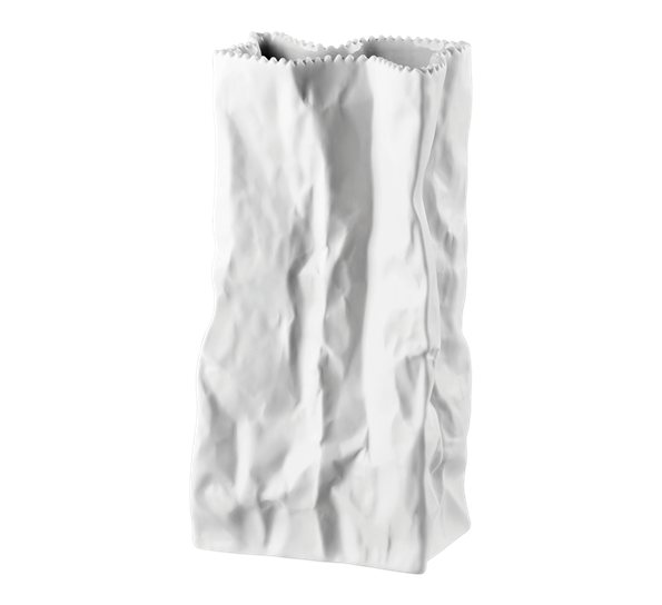 Do Not Litter posevase matt hvit 22 cm fra Rosenthal