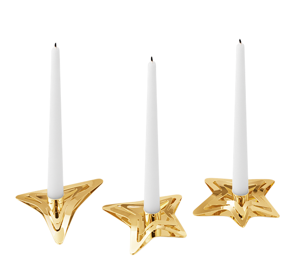CC 2021 lysestaker stjerne gull 3 stk fra Georg Jensen