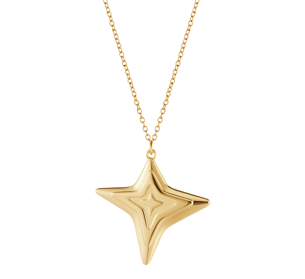 CC 2021 ornament firetakket stjerne gull fra Georg Jensen