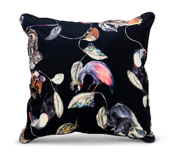 Hackney Empire fløyelspute 45x45 cm midnight