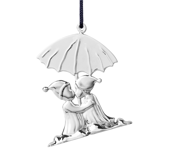 Karen Blixen julekyss 8 cm forsølvet fra Rosendahl