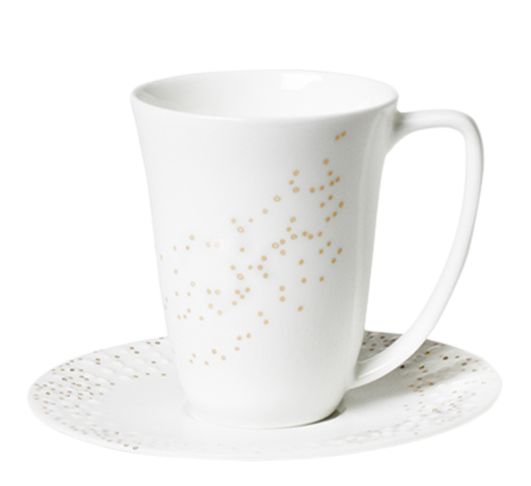 Lys kaffekopp med skål 20 cl fra Wik & Walsøe