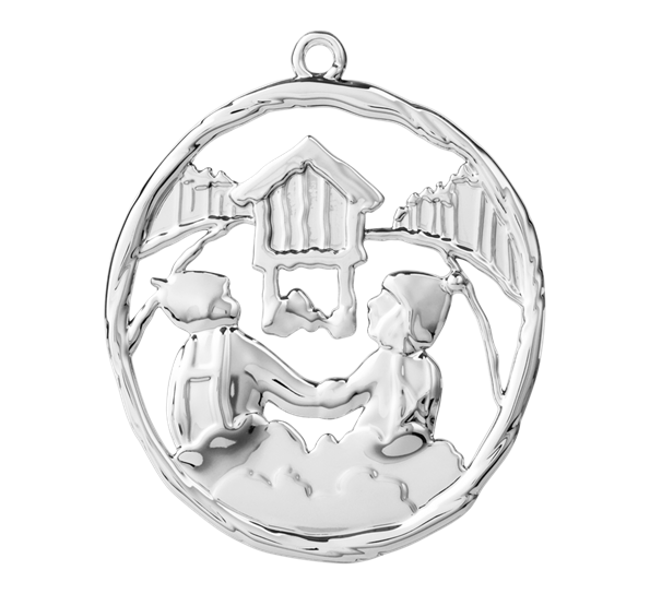 Karen Blixen alvehytte 7 cm forsølvet fra Rosendahl