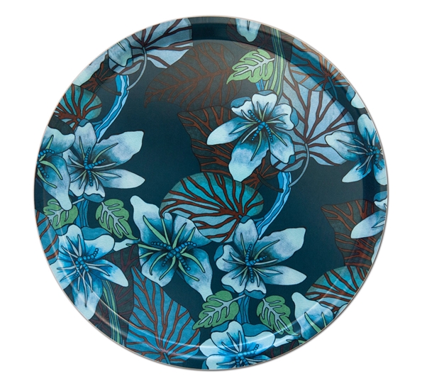 Purple Vein brett 38 cm blått