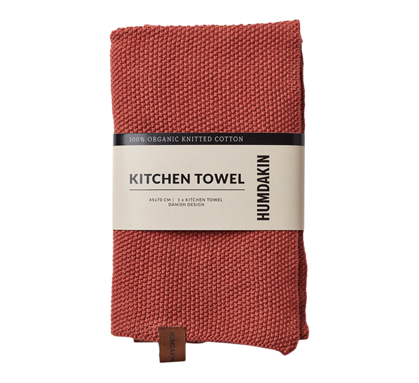 Knitted Kitchen kjøkkenhåndkle dusty powder fra Humdakin