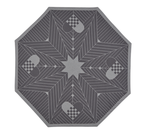 Christmas Traditional juletreteppe 130 cm grå fra Georg Jensen Damask