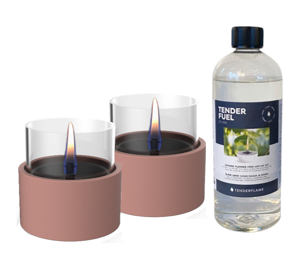 Breeze 10 lykt 2-pk med 0.7l fuel oransje fra Tenderflame