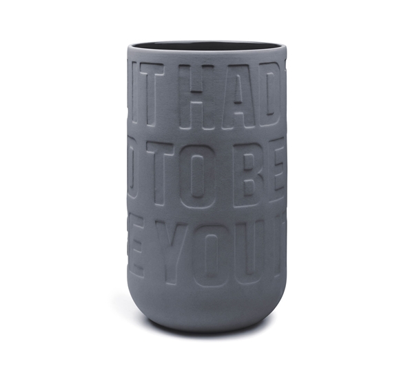 Lovesong vase grå 30 cm fra Kähler