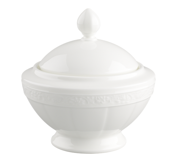 White Pearl sukkerskål med lokk fra Villeroy & Boch