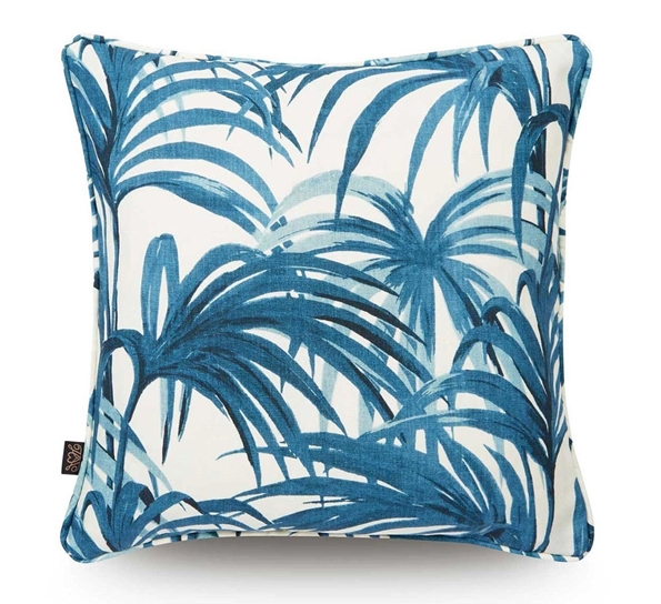 House of Hackney Palmeral pute 45x45 cm hvit/azure