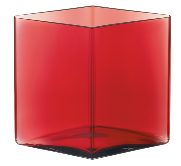 Ruutu vase tranebær 18 cm fra Iittala