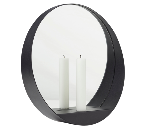 <p>Glim Round vegglysestake med speil Gejst</p>
