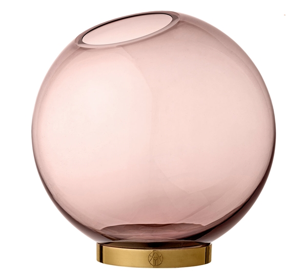 Globe vase 21 cm rose gull fra AYTM