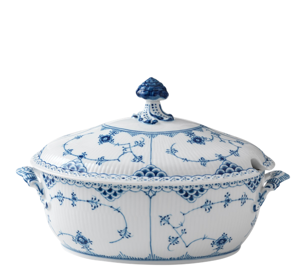 Musselmalt Halvblonde suppeterrin m lokk 2 L fra n