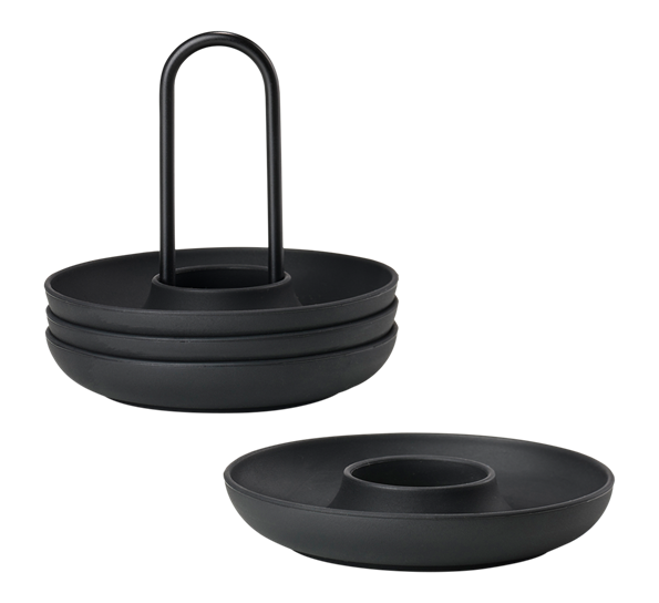 Singles eggeglass med holder 4-pk sort fra Zone