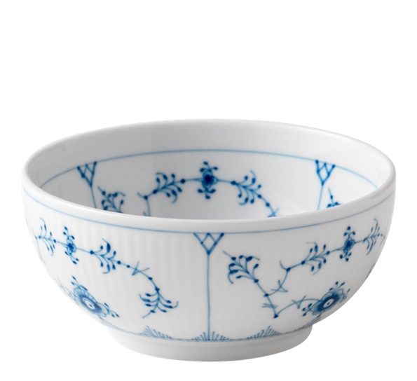 Musselmalt Riflet skål 13 cm fra n