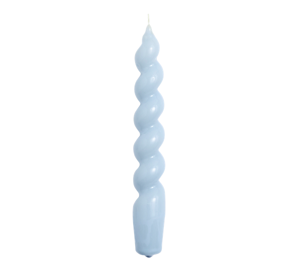 Spiral Candle lys 19 cm lyseblå fra HAY