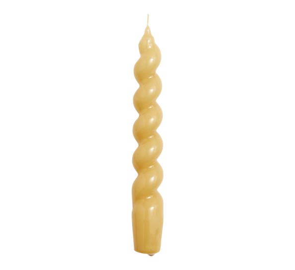 Spiral Candle lys 19 cm mustard fra HAY