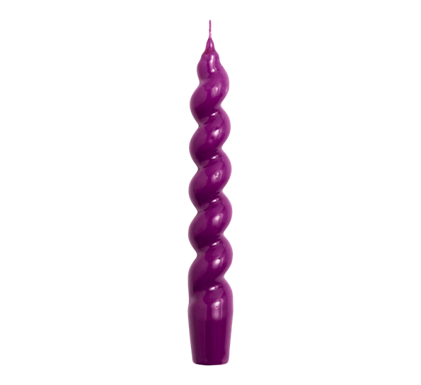 Spiral Candle lys 19 cm fuchsia fra HAY