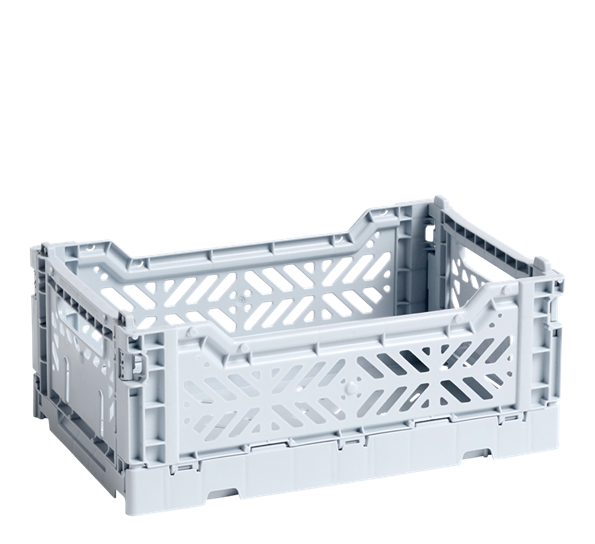 Colour Crate 17x26,5x10,5 cm isblå oppbevaringskasse fra HAY