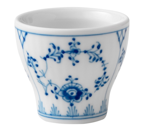 Musselmalt Riflet eggeglass fra n