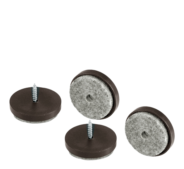 Form felt gliders filtknott 4 pk sort fra Normann Copenhagen