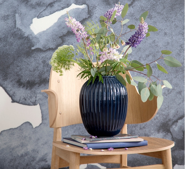 Hammershøi vase indigo 25 cm fra Kähler