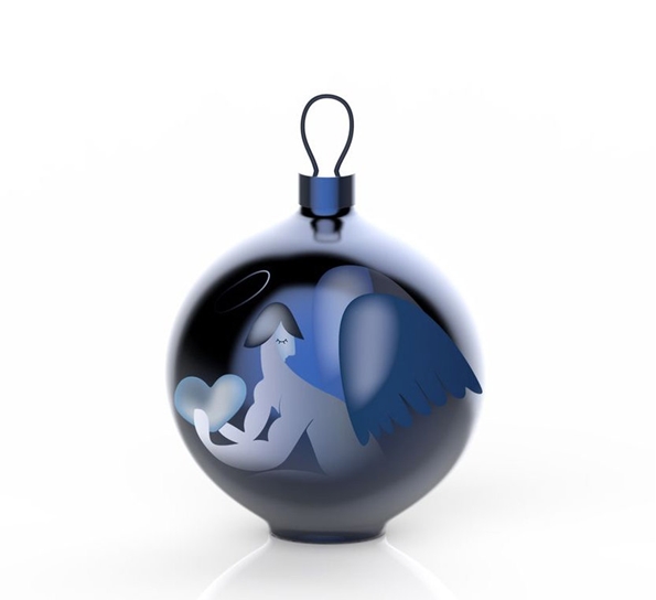 Blue christmas angelo julekule fra Alessi