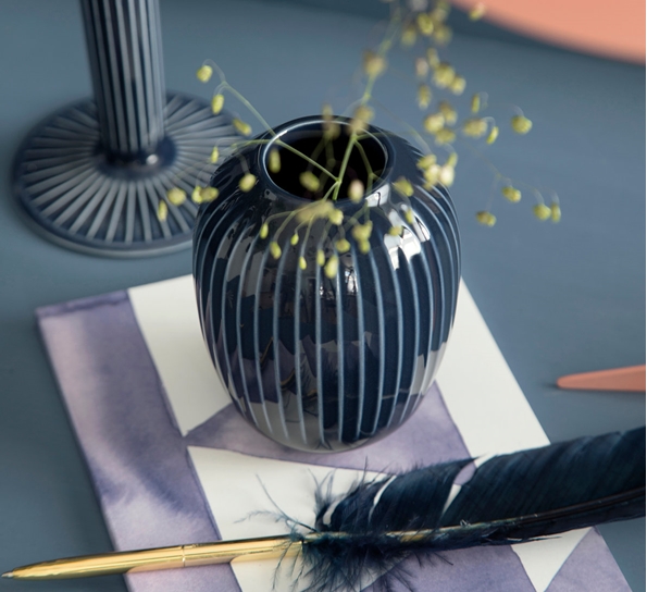 Hammershøi vase indigo 10 cm fra Kähler