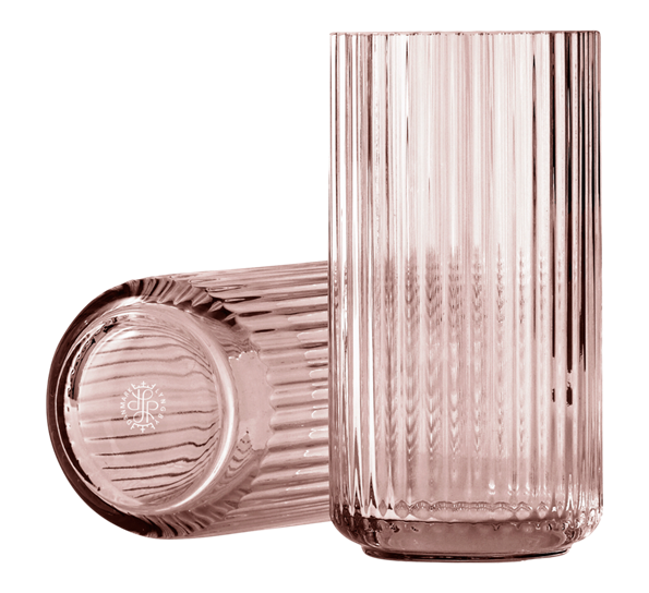 Lyngbyvase glass 20 cm burgunder fra Lyngby Porcelæn