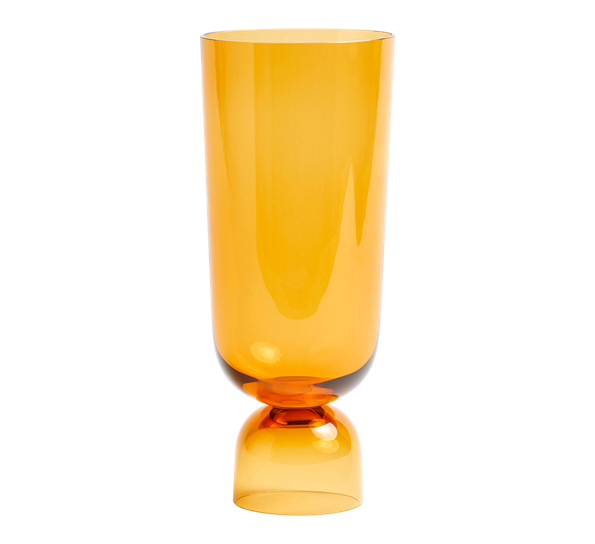 Bottoms Up vase L amber fra HAY