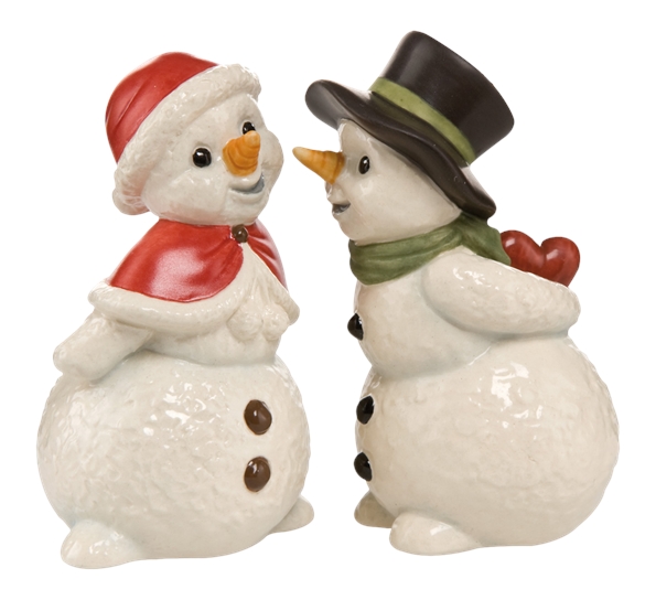 Totally In Love snømann salt- og peppersett 7,5 cm
