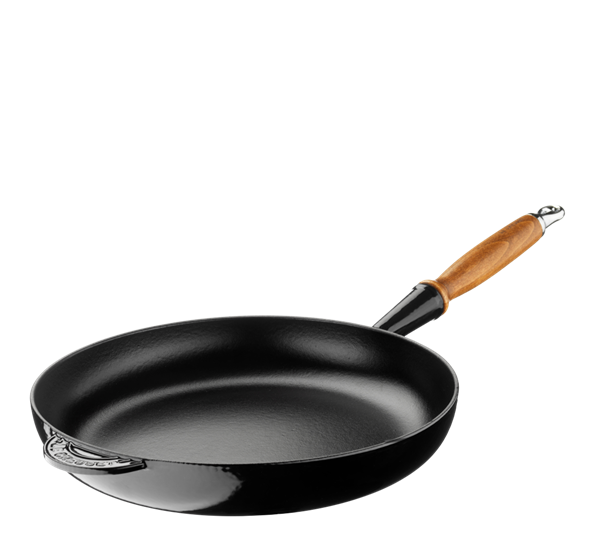 Stekepanne jern 28 cm blank sort fra Le Creuset