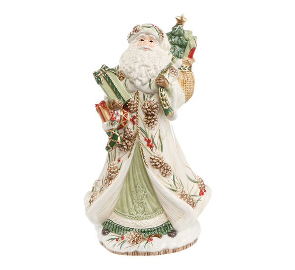 F&F Spilledåse julenisse med gaver grønn fra Goebel