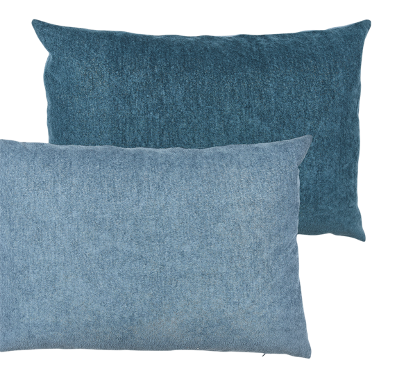 Pute washed chenille china blue 40x60 cm fra Södahl