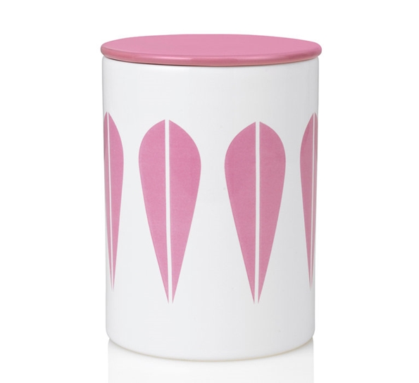 Lotus oppbevaringskrukke 16 cm rosa fra Lucie Kaas
