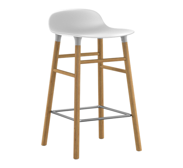 Form barstol 65 cm hvit eik fra Normann Copenhagen