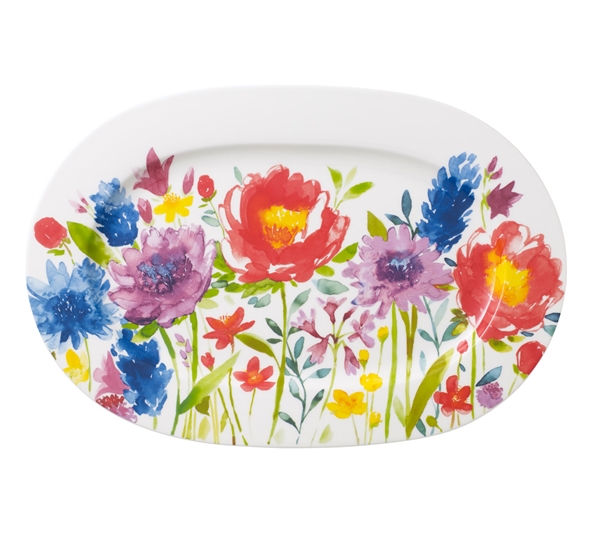 Anmut Flowers fat ovalt 34 cm fra Villeroy & Boch