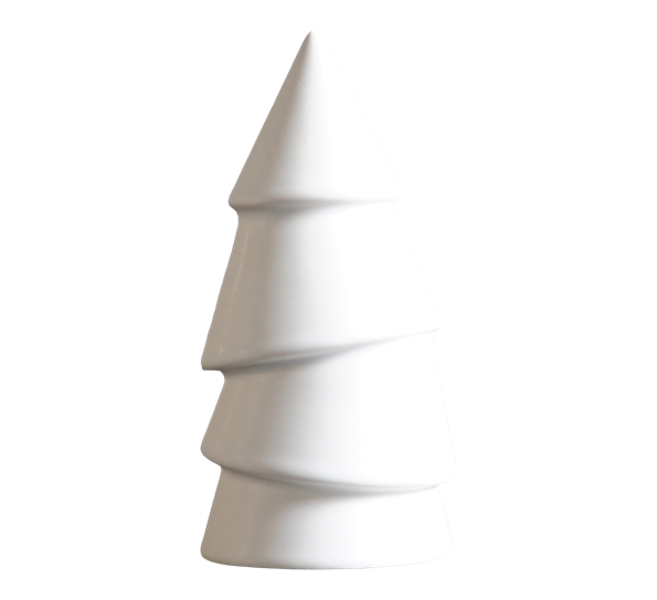 Narrow juletre hvit Ø7cm H11cm fra DBKD