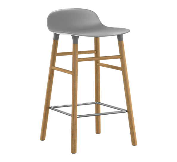 Form barstol 65 cm grå eik fra Normann Copenhagen