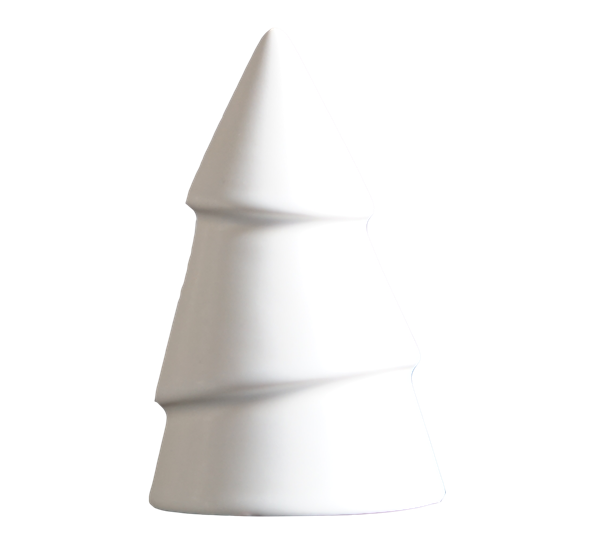 Narrow juletre hvit Ø7cm H14cm fra DBKD