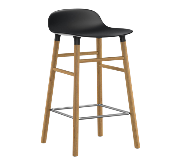 Form barstol 65 cm sort eik fra Normann Copenhagen