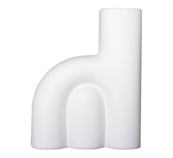 Rope vase hvit 12x5x15cm fra DBKD