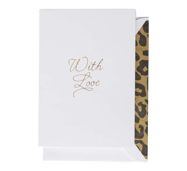 Kort A7 With Love hvitt Cardsome