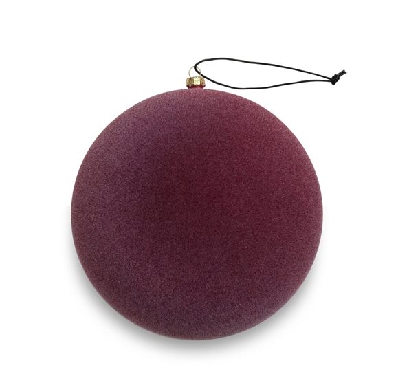Velvety julekule stor burgundy Nordstjerne