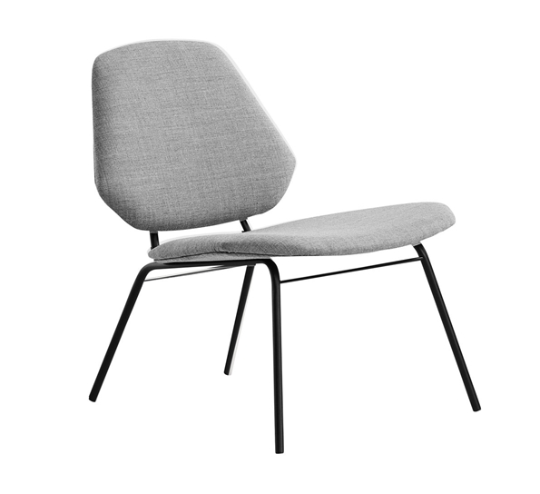 Lean loungestol grå